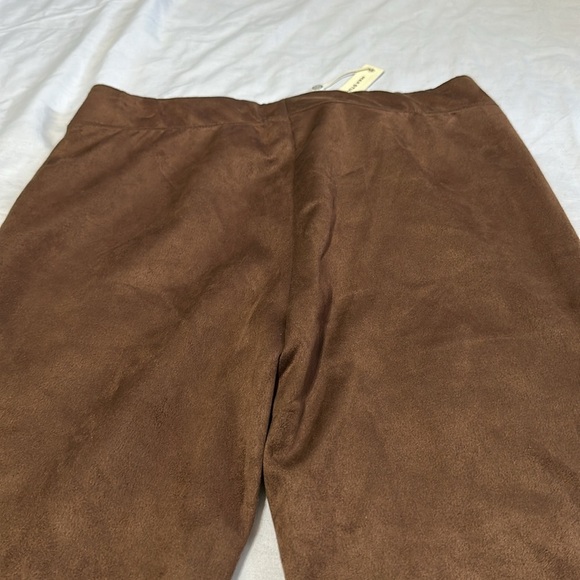 Max Studio Brown Faux Suede Style Legging Pants, Size Large NWT - Picture 4 of 5
